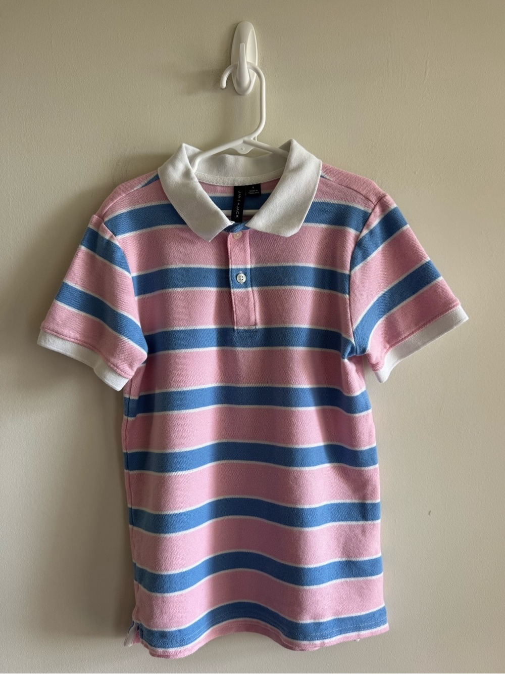 Janie & Jack Striped Pique Polo